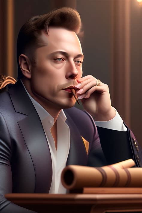 Lexica - Elon musk smoking a cigar, cinematic