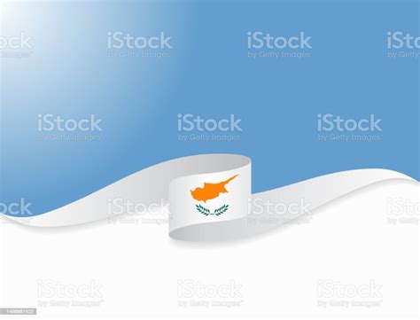 Cypriot Flag Wavy Background Layout Vector Illustration Stock ...