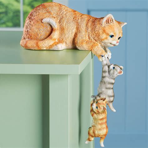 Cat Trio Shelf Sitters Hanging Figurine | Collections Etc.