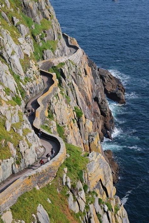 Cliffside Path - Skellig Michael, Ireland. - World Travel