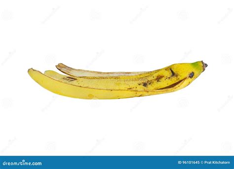 Banana Peel Yellow Bruised Isolate Stock Image - Image of background ...