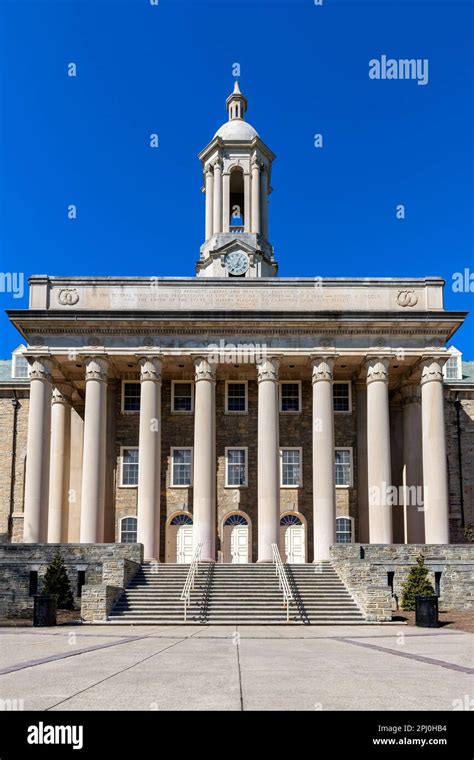 The Old Main building on the campus of Penn State University Stock ...