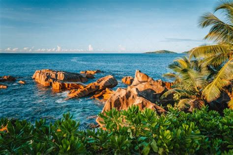 Exotic Paradise Beach In Seychelles - Stock Photos | Motion Array