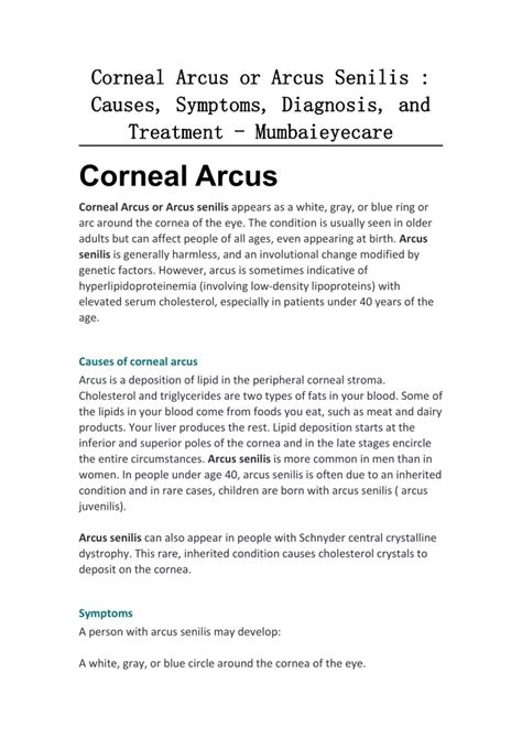 PPT - Corneal Arcus or Arcus Senilis - Mumbaieyecare PowerPoint ...