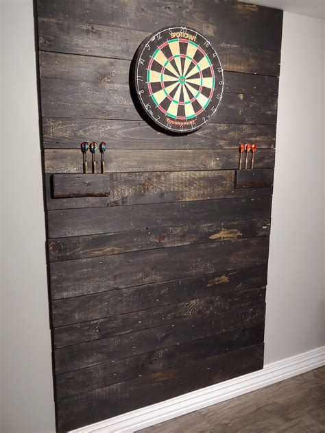 Barn board backboard-I made this! : r/Darts