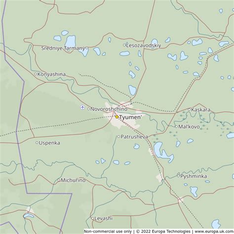 Map of Tyumen', Russia | Global 1000 Atlas