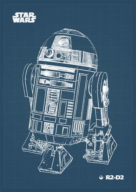 R2-D2 blueprint Digital Art by Dennson Creative - Fine Art America