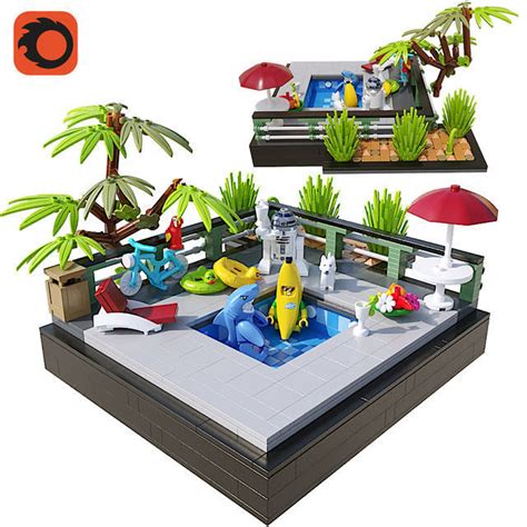 LEGO Pool Party 3D | CGTrader