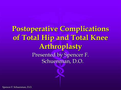 PPT - Postoperative Complications of Total Hip and Total Knee ...