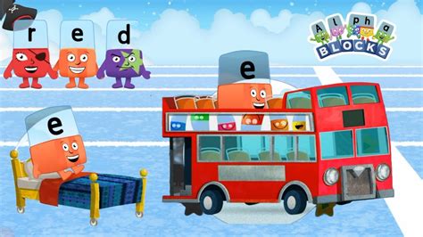 LEARN LETTER E | SPELL WORDS BED & RED | CBEEBIES GAME NUMBERBLOCKS ...