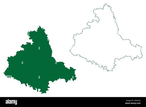 Jaunpur district (Uttar Pradesh State, Republic of India) map vector ...