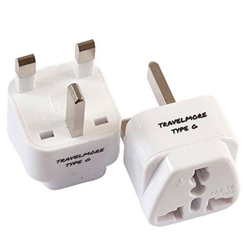 2 Pack UK Travel Adapter Type G Plug – Works Electrical Outlets in ...