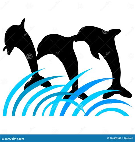 Silhouette Of Dolphins Jumping Royalty-Free Stock Image | CartoonDealer.com #78484456