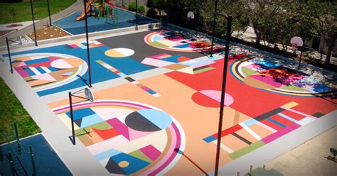 "Project Backboard" upgrades basketball courts with colorful murals and ...