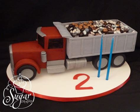 dump truck birthday cake | Dump truck birthday cake, Truck birthday ...