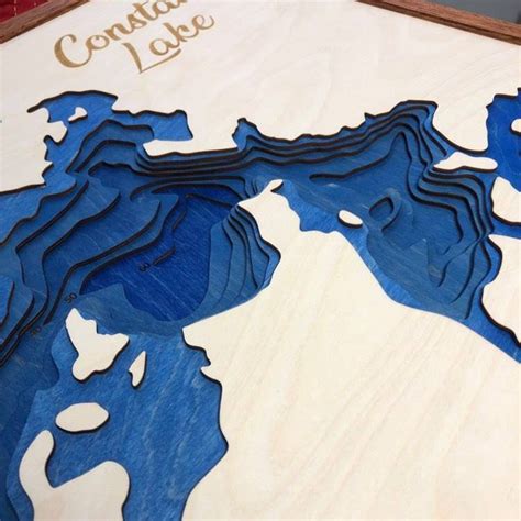 Custom 3D Lake Map Contour Topography Made in Canada - Etsy