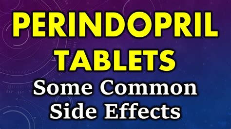 Perindopril tablet side effects | common side effects of perindopril tablets - YouTube