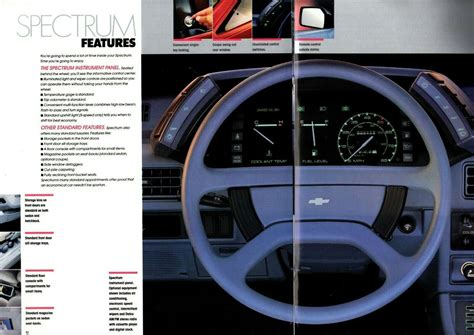 Big 1987 Chevy SPECTRUM Brochure / Pamphlet w/ Color Chart: HATCHBACK ...