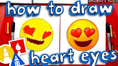 How To Draw Heart Eyes Emoji #1