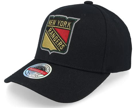 Hatstore Exclusive x New York Rangers Luxe Gold Logo NHL Black ...