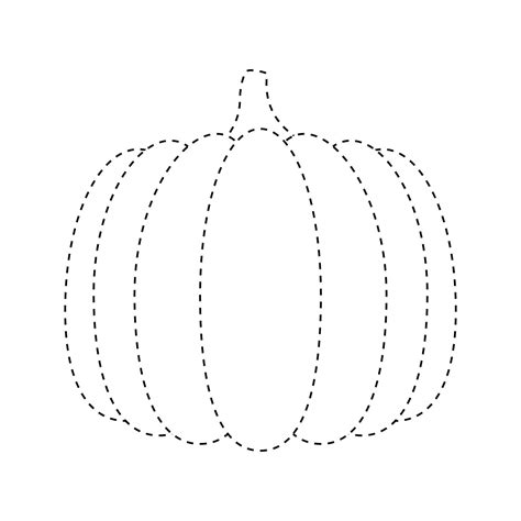 Pumpkin tracing worksheet for kids 10877145 Vector Art at Vecteezy