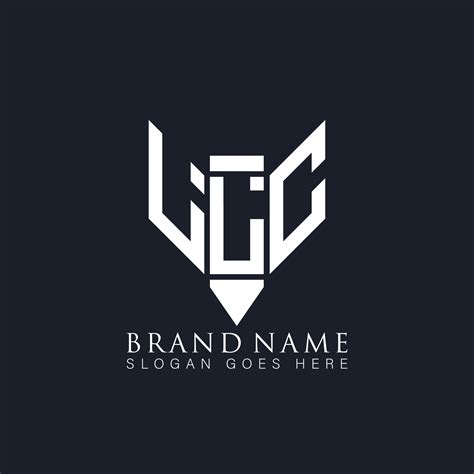 diseño de logotipo de letra llc sobre fondo negro. llc creative ...