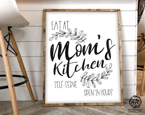 Mom's Kitchen Sign Affordable Wall Art Sign for Mom | Etsy