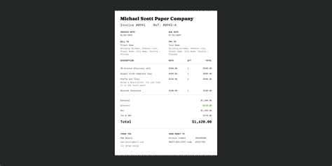 Free Invoice Template V3.0 | Figma