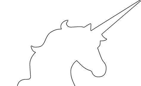 Unicorn Head Outline | Simple Unicorn Drawing, Free | Unicorn drawing ...