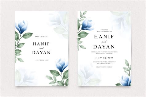 Double Sided Elegant Wedding Invitation Graphic by sianisa96 · Creative ...