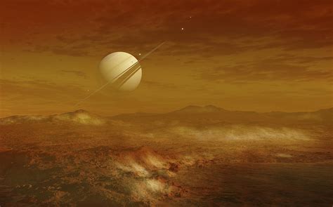 Saturn Above The Thick Atmosphere Digital Art by Fahad Sulehria - Pixels