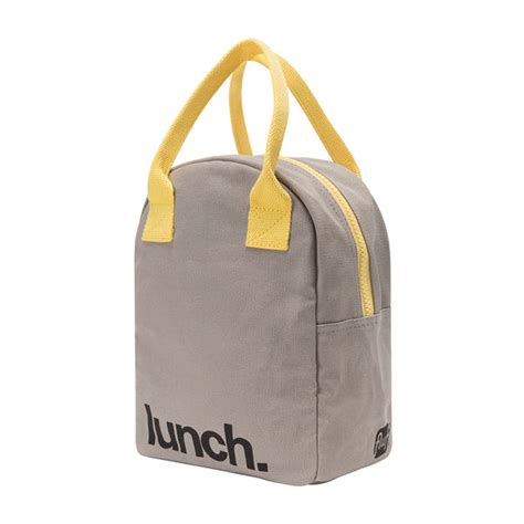 Zipper Lunch - 'Lunch' Grey / YELLOW – Fluf US