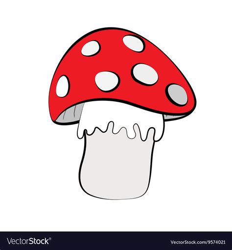 Mushroom isolated on white background Royalty Free Vector