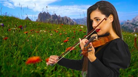 Relaxing Music 🎻 Heavenly Violin & Cello Instrumental 🎻 Alps 4k Scenic ...