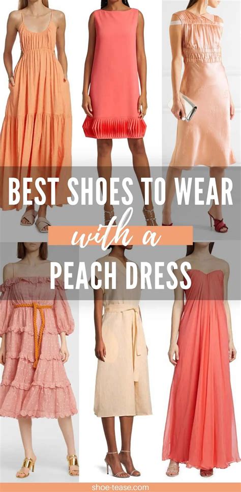 10 Best Color Shoes to go with Peach Dresses & Outfits - A Color Guide