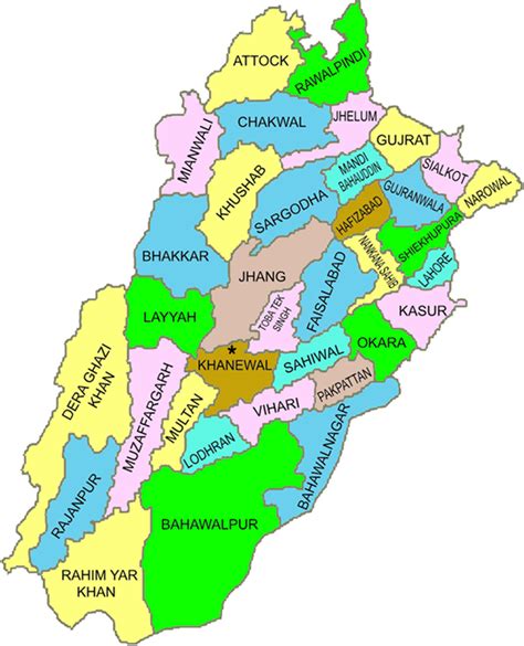 Detailed Map Of Punjab Pakistan