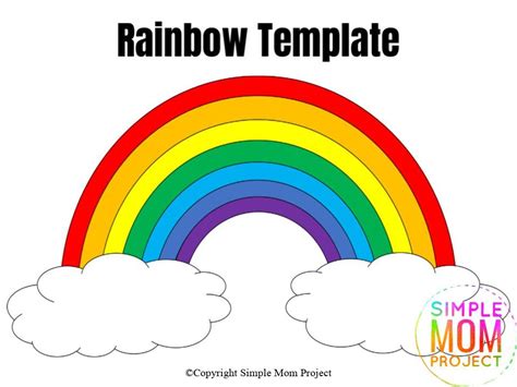 Free Printable Rainbow Templates in Large and Small | Rainbow, Rainbow crafts, Rainbow images