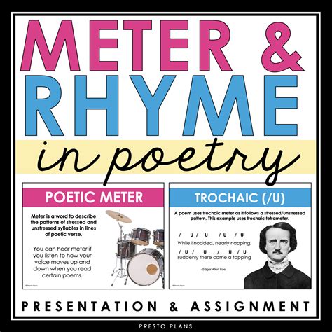 Meter and Rhyme in Poetry Presentation and Assignment - Poetic Form ...