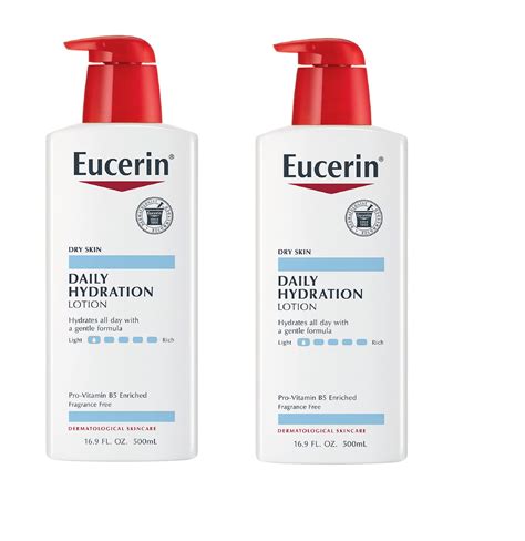 Eucerin Daily Hydration Lotion, Body Lotion for Sensitive Skin, 16.9 Fl. Oz. - 2 Pack - Walmart.com