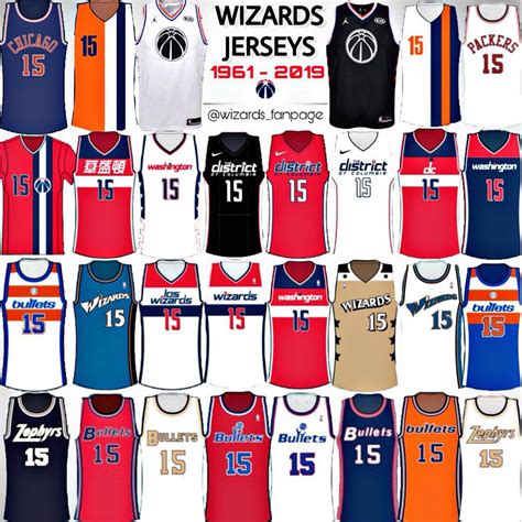 All the jerseys in one picture (including All-stars’) : r/washingtonwizards