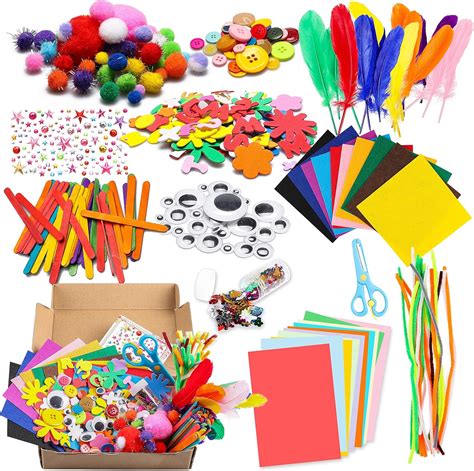 WATINC 1000pcs Bricolage Art Artisanal Définit des Fournitures pour Les Tout-Petits Enfants Kits ...