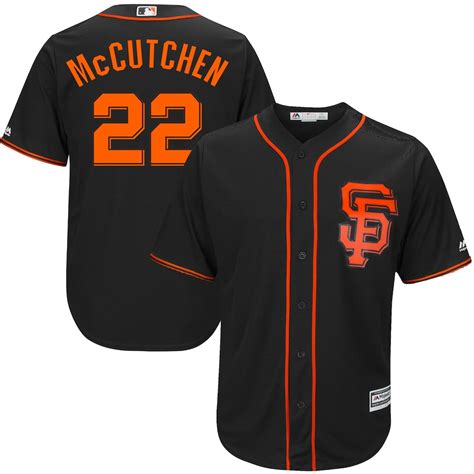 Majestic Andrew McCutchen San Francisco Giants Black Cool Base Player ...