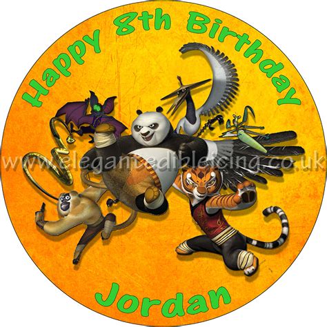 Kung Fu Panda Edible Cake Topper Wafer Icing Birthday - vrogue.co