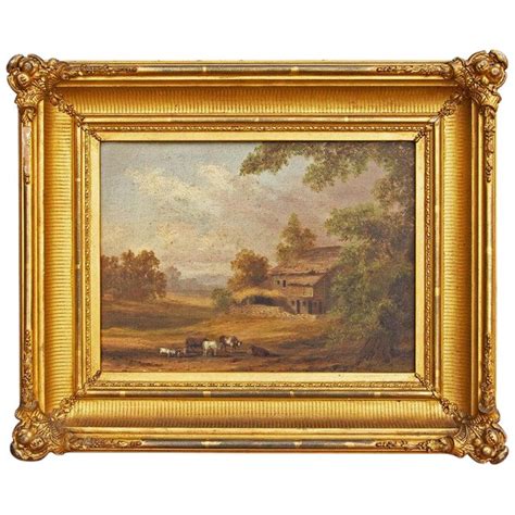 Hudson River School Painting in Original Gilt Frame | Chairish