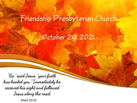 ON-LINE WORSHIP - Friendship Presbyterian Church