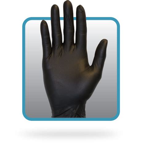 Powder Free Black 5 mil Nitrile Gloves