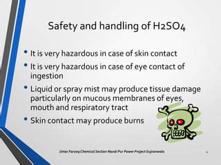 Sulphuric acid handling & safety precausion | PPT