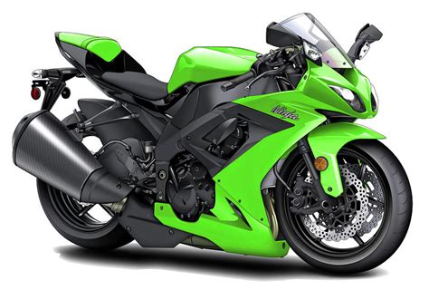 Kawasaki Ninja Green Motorcycle Digital Art by Maddmax - Fine Art America