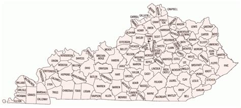 Kentucky State Map With Counties - Printable Map