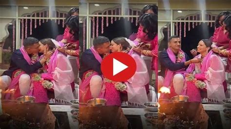 Bride Kisses Groom at Wedding Hall in front of pandit ji: Watch Video ...